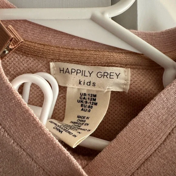 Happily Grey Kids' Floral Cardigan and Skirt Set + hair clip - Pink - Picture 2 of 8